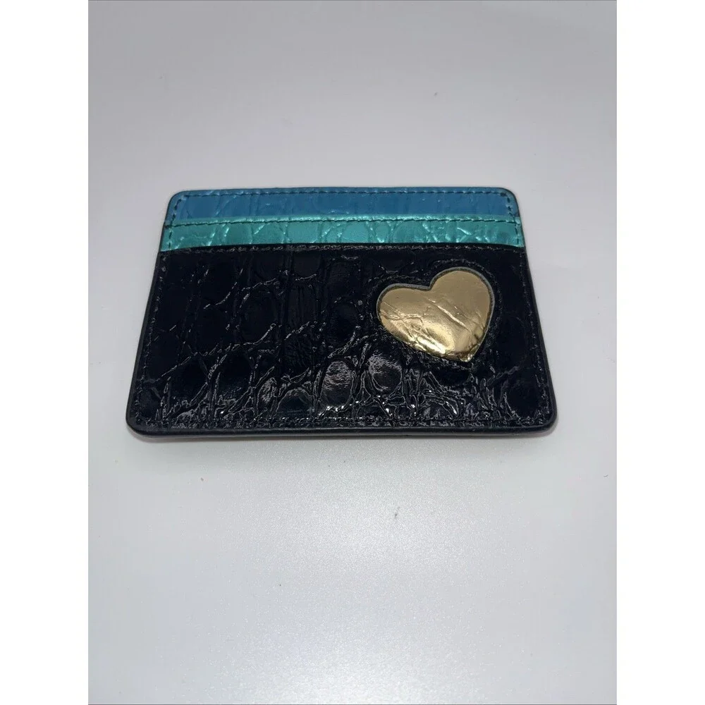 Kurt Geiger London Love Card Wallet Black Purple Pink HTF Out Of Stock